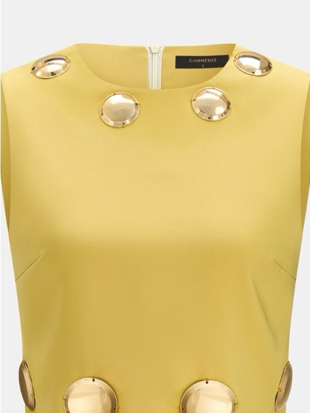 Red Tank Top with Gold Disc Accents - Picture 4 of 7